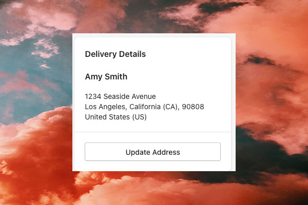 update shipping address subscription ongoing