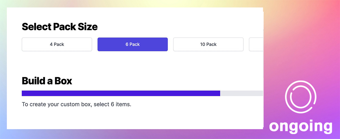 pack sizes build a box shopify subscriptions app ongoing